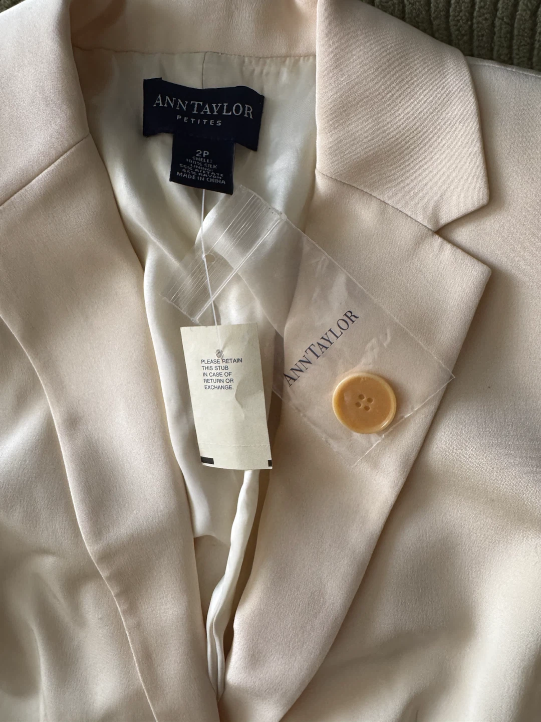 Ann Taylor Petite Cream Blazer