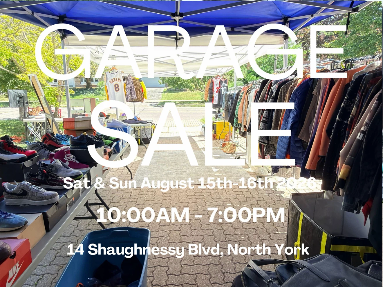 💥 HUGE GARAGE SALE – AUGUST 15–16! 💥