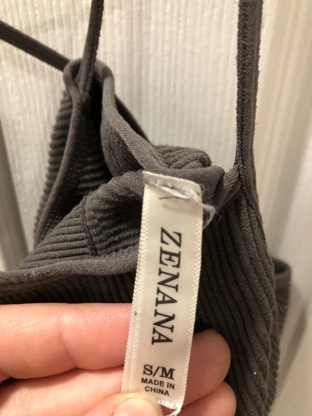 ZENANA Grey Ribbed Tank Top S/M - photo 3