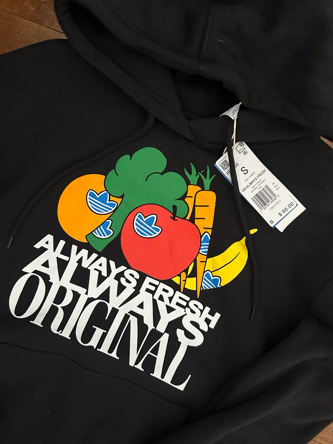 Adidas "Always Fresh Always Original" Hoodie Size S - photo 2