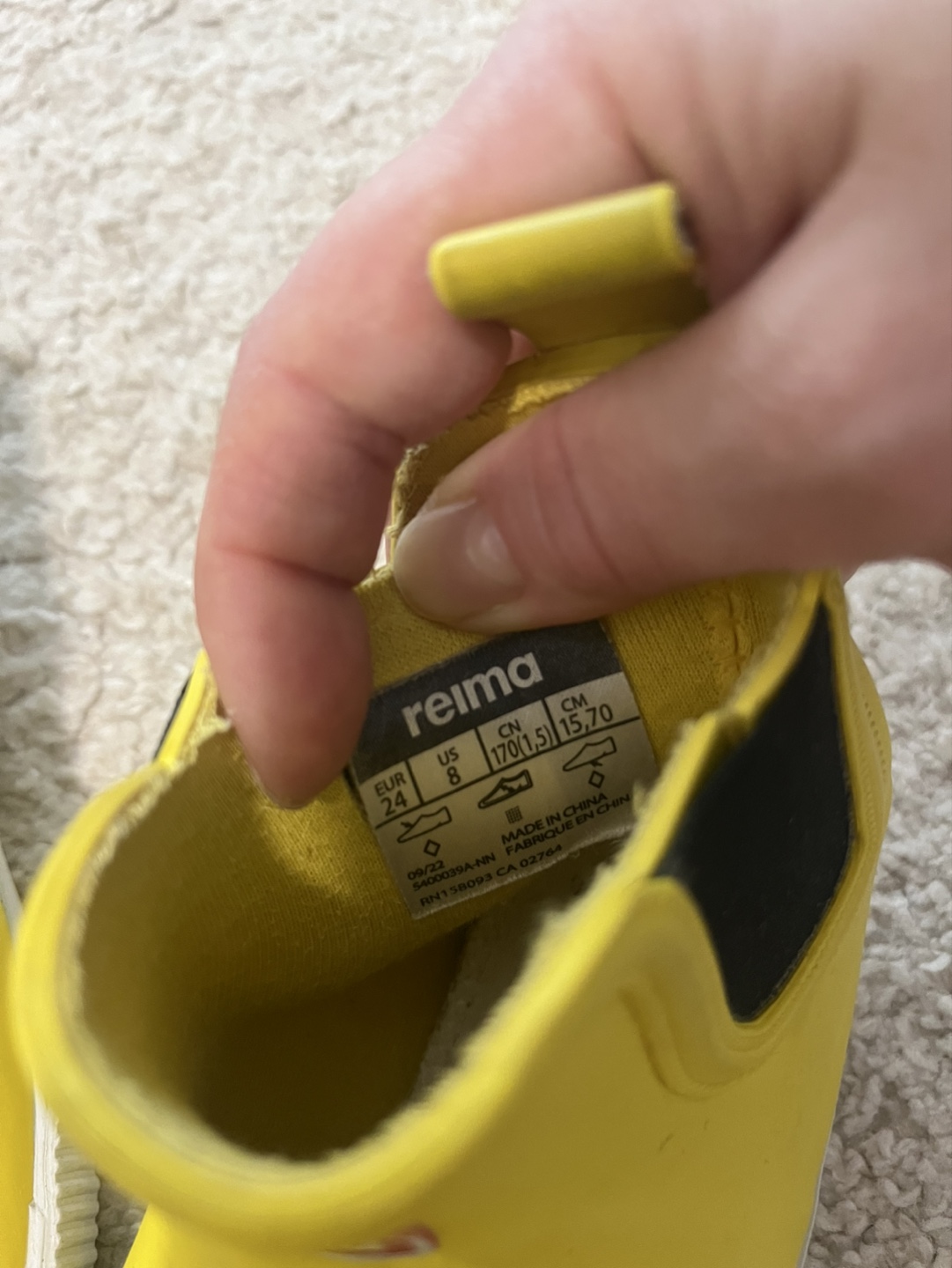 Reima Yellow Kids Rain Boots Size US 8 - photo 3