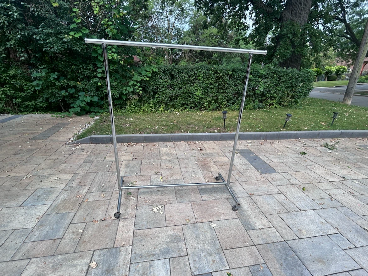 Chrome Rolling Garment Rack