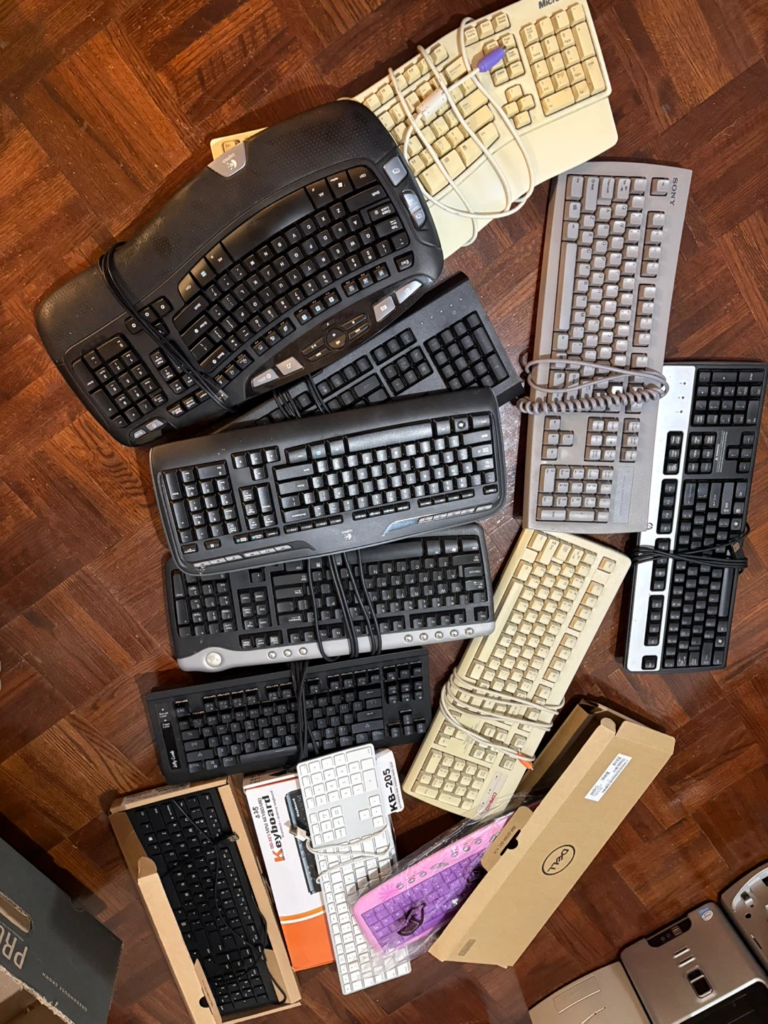 Lot of Computer Keyboards