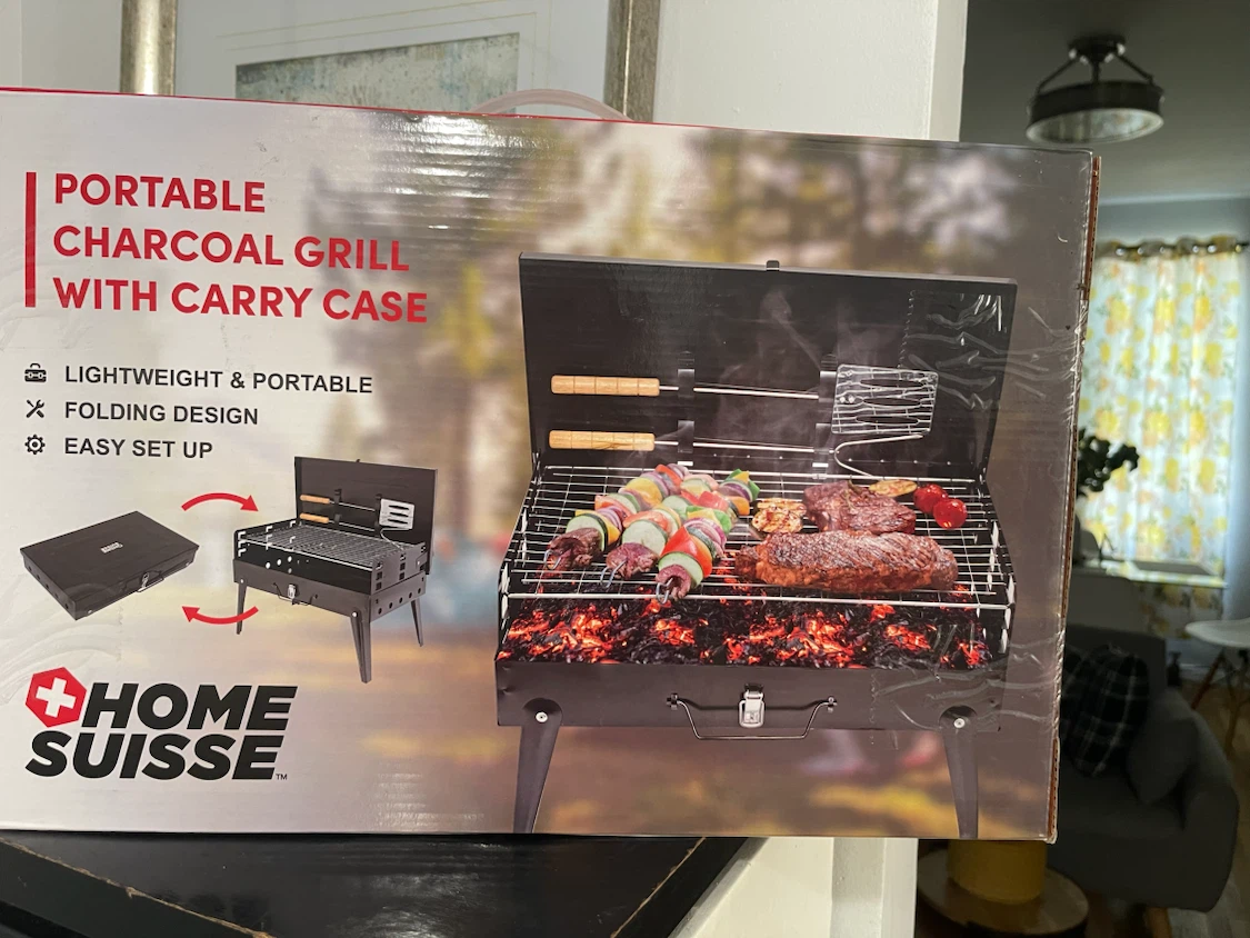 Home Suisse Portable Charcoal Grill with Carry Case - photo 3