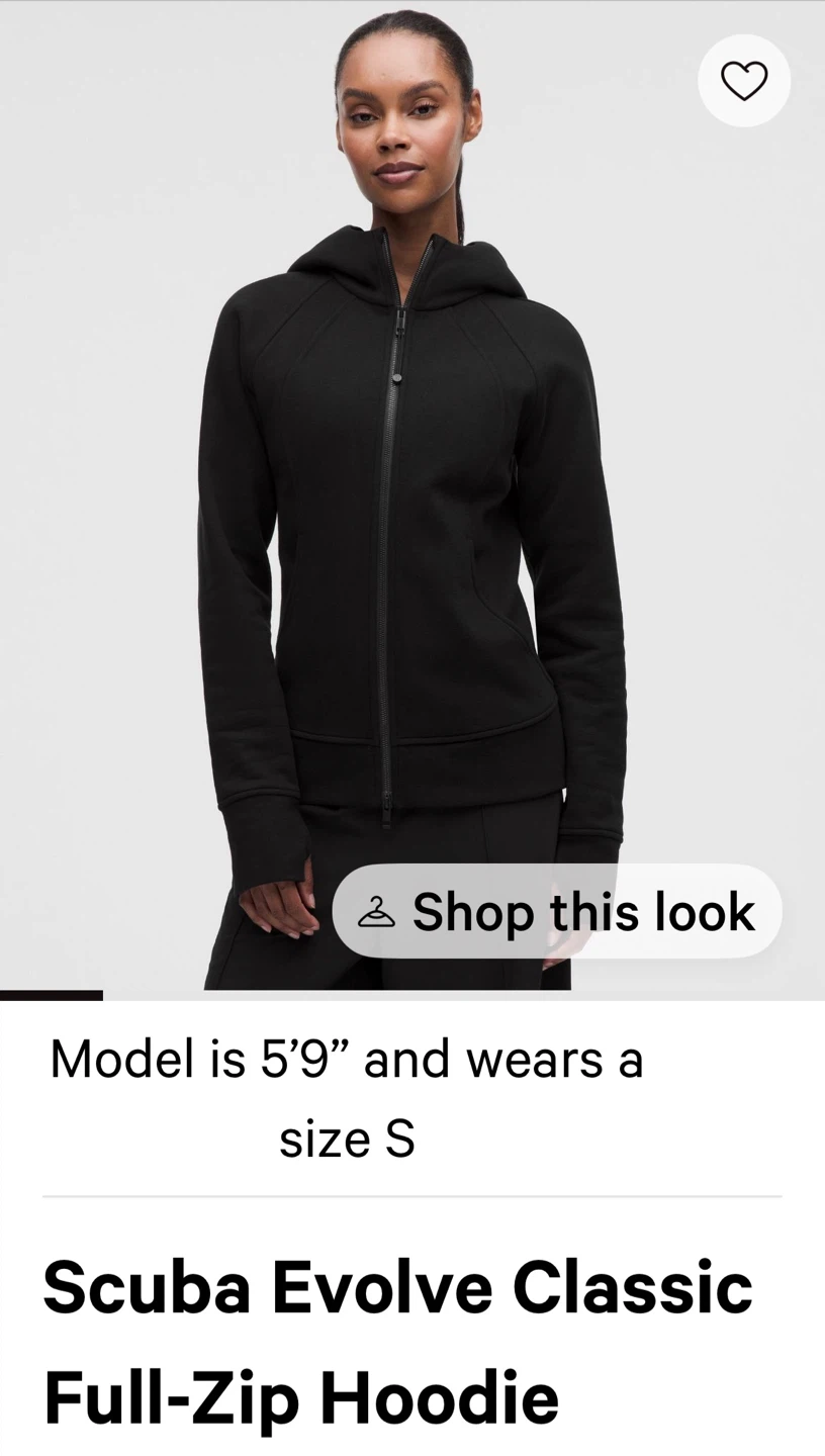 Black lululemon scuba hoodie