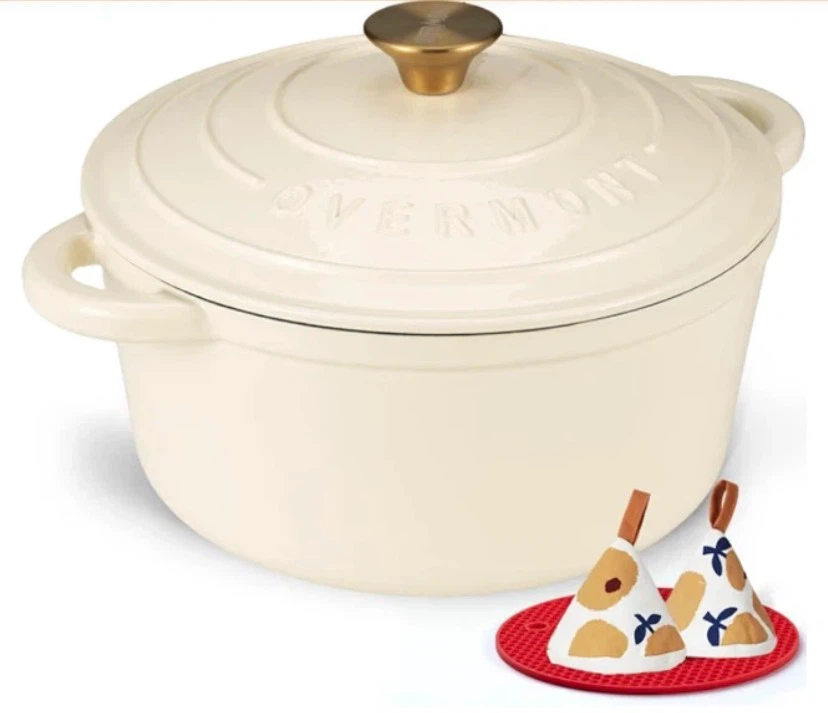Brand new Overmont 4.5QT Dutch Oven Cream-white