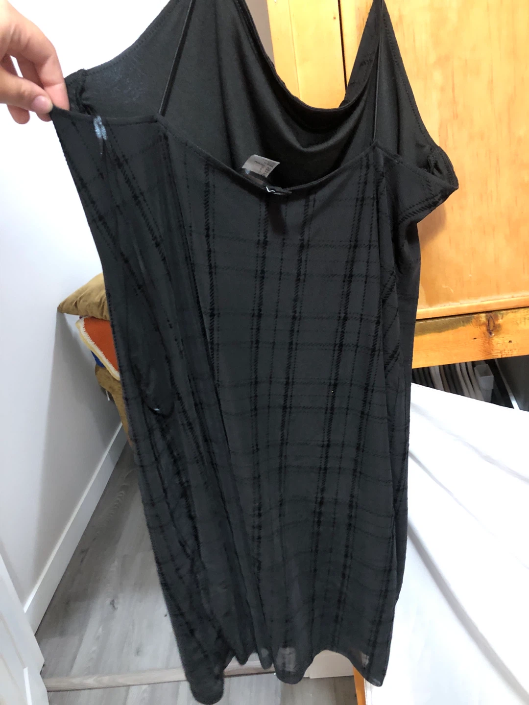 H&M Black Plaid Slip Dress - photo 3