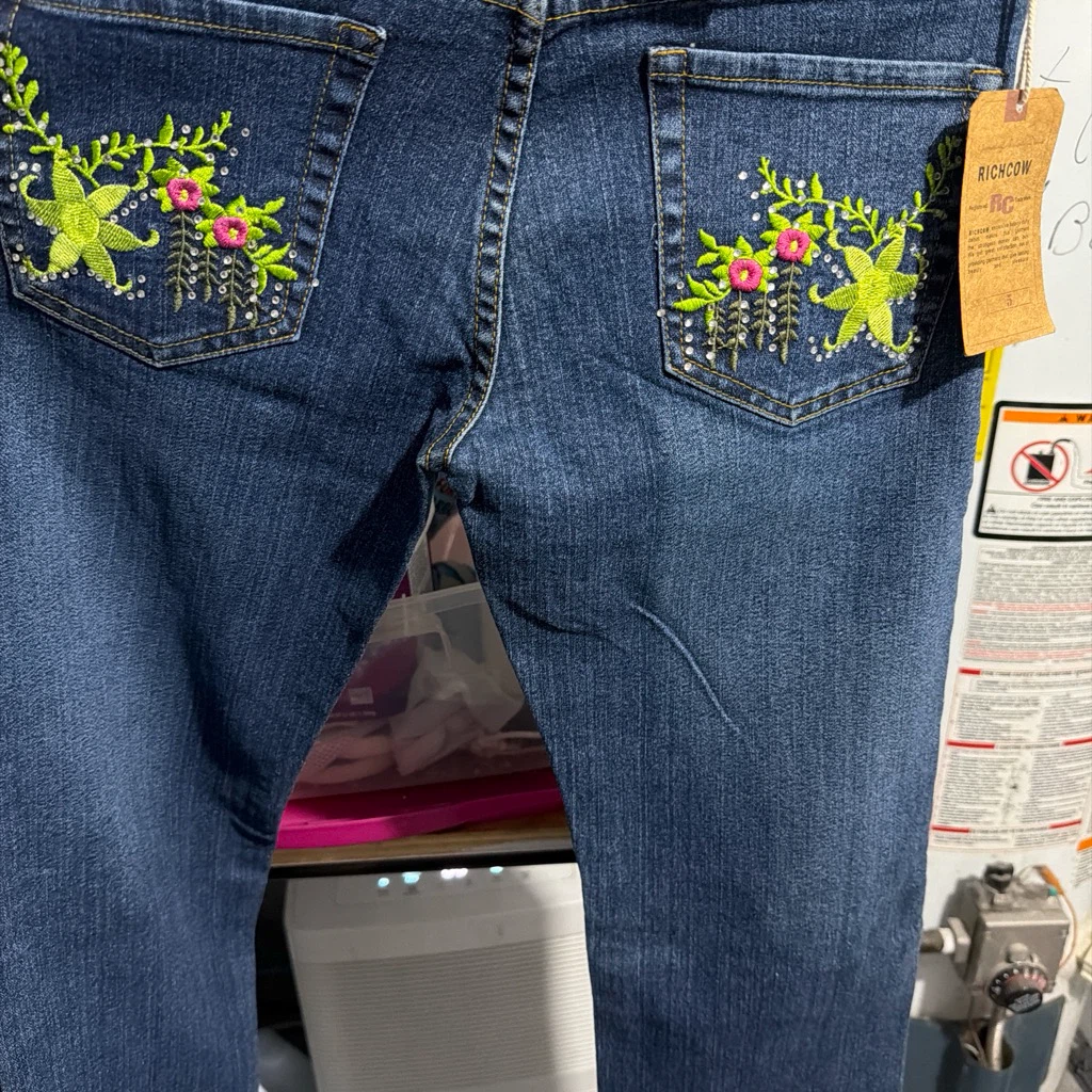 Richcow Jeans Women's Embroidered Bootcut