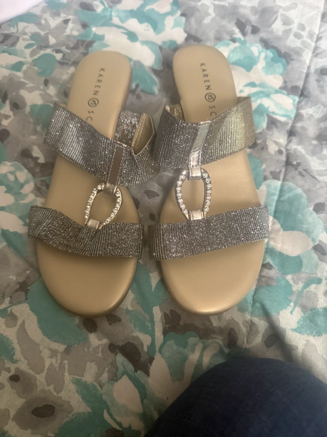 Karen Scott Women's Sparkly Slide Sandals Size 7M - photo 4