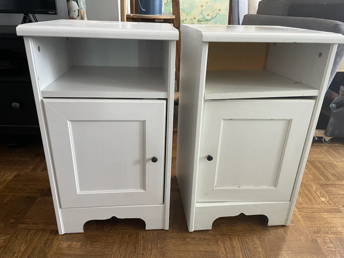 Pair of White Nightstands