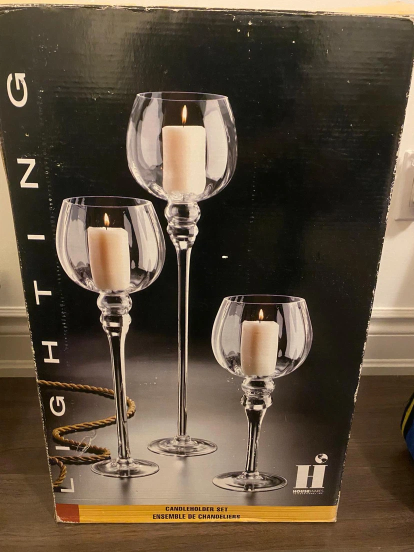 Housewares Set of 3 Graduated Candleholders - photo 2