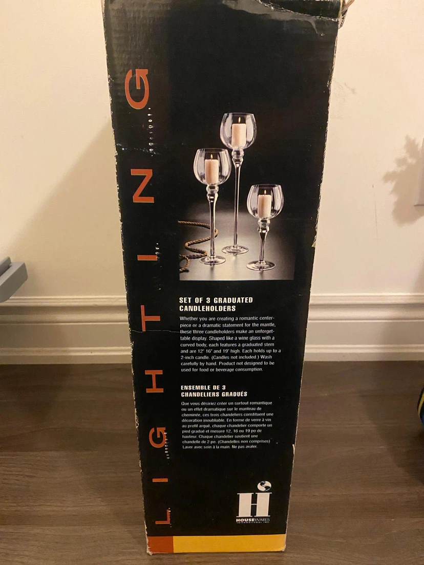 Housewares Set of 3 Graduated Candleholders - photo 3
