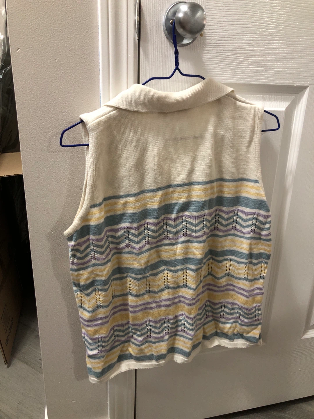 Maria Lisa Sleeveless Collared Sweater - photo 3