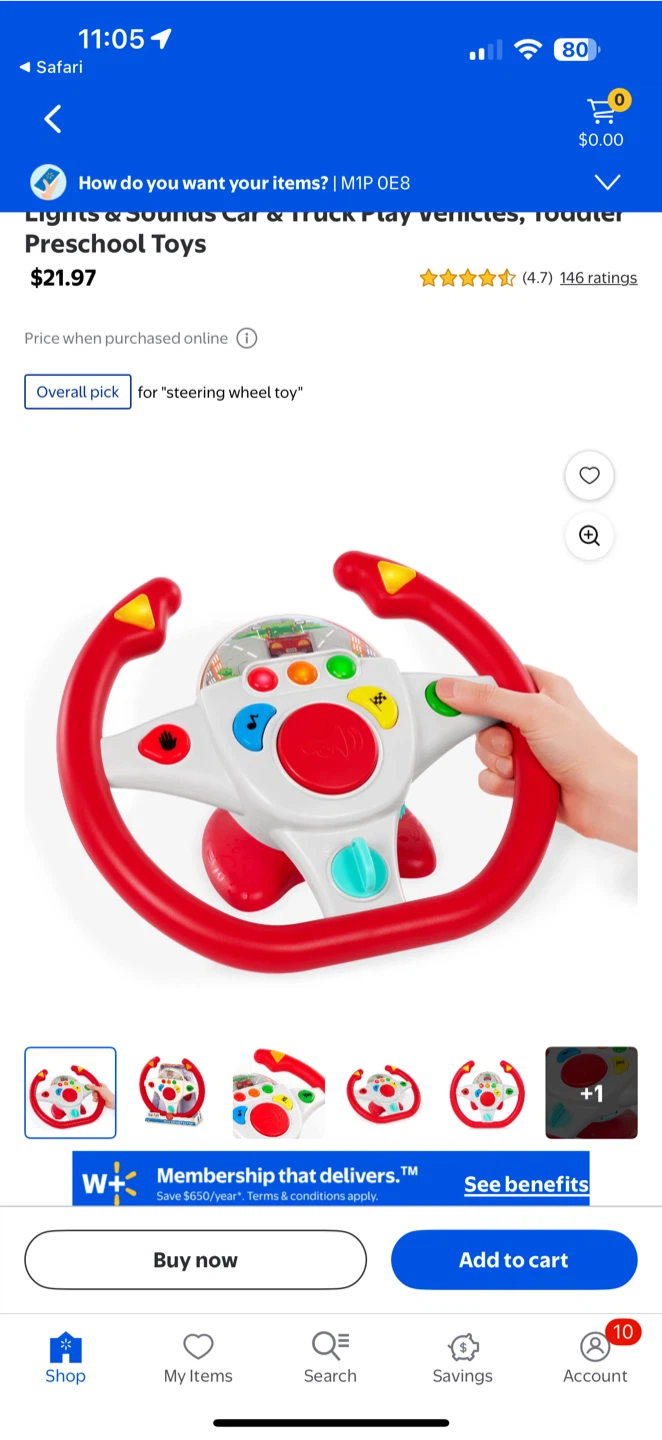 Lights & Sounds Car & Truck Steering Wheel Toy