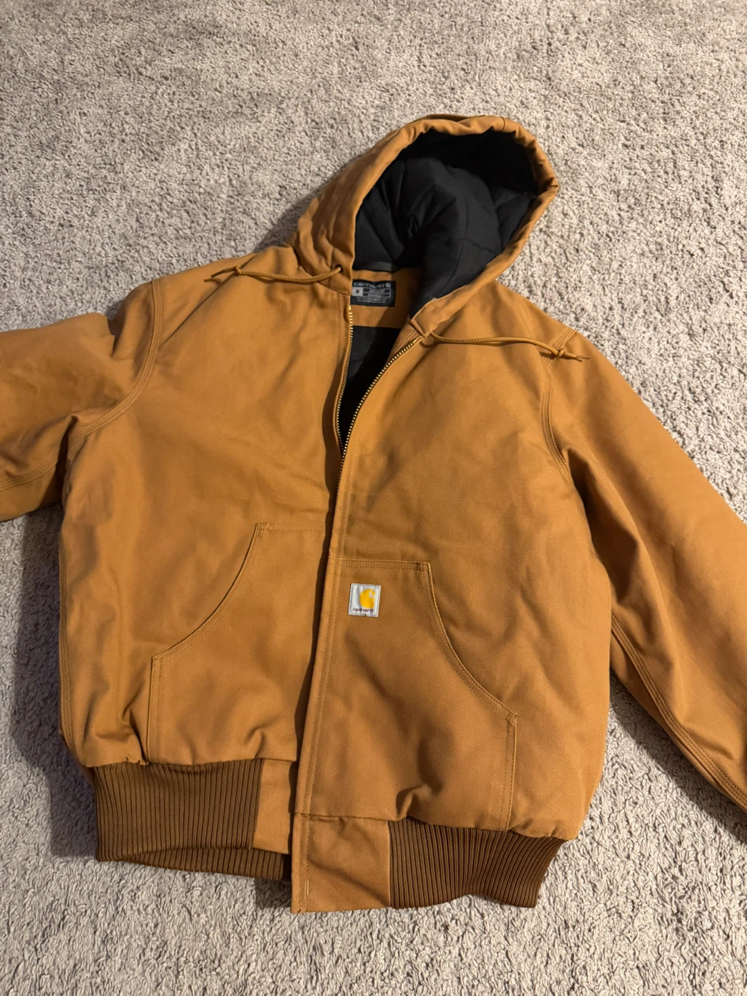 Carhartt Brown Quilted Lined Detroit Jacket Size Medium