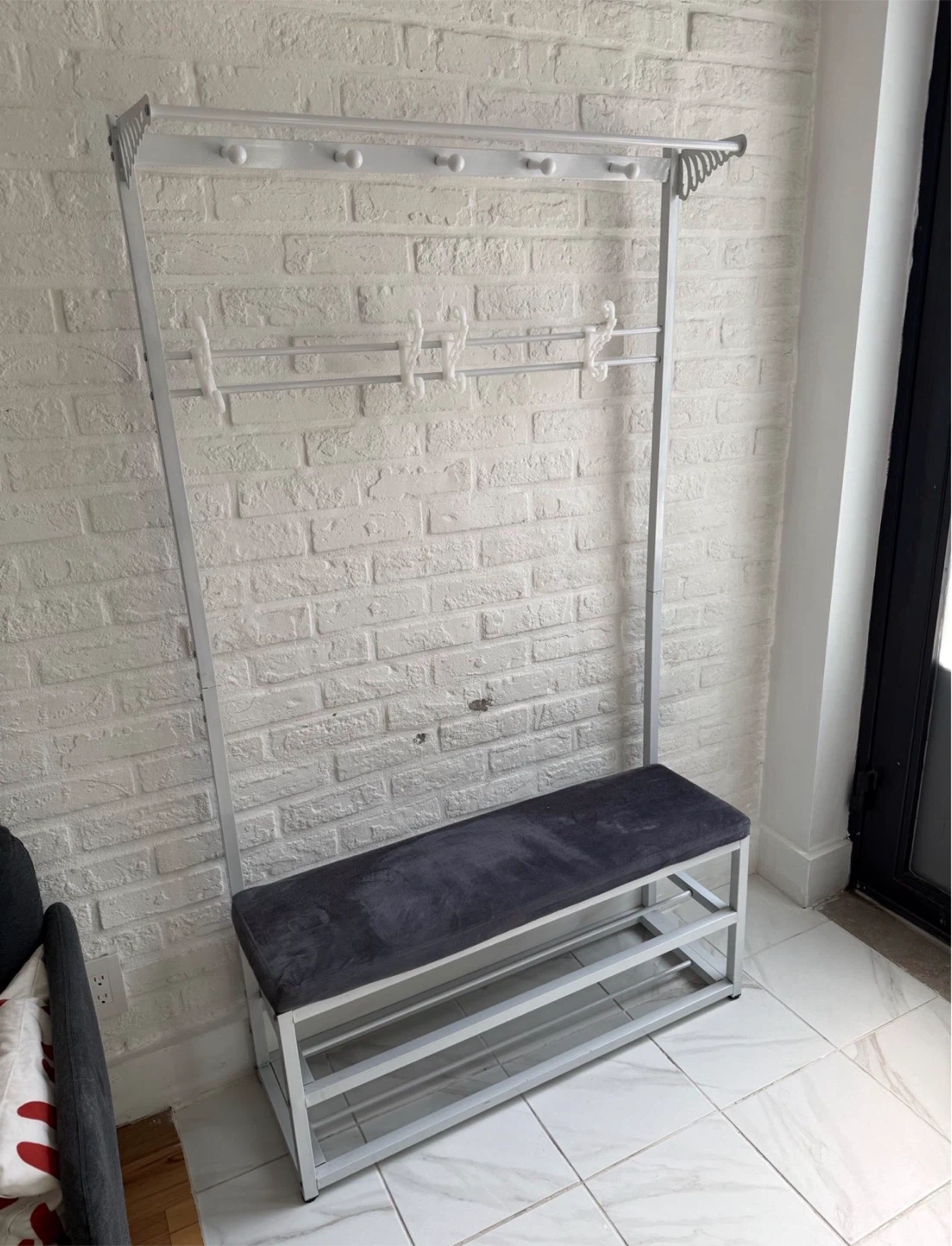 Hall Tree Bench with Coat Rack