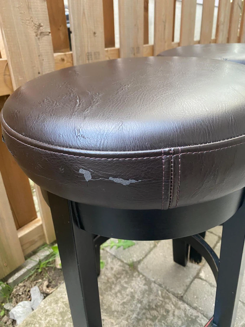 Set of 2 Swivel Bar Stools - Dark Brown- $40 for both - photo 4