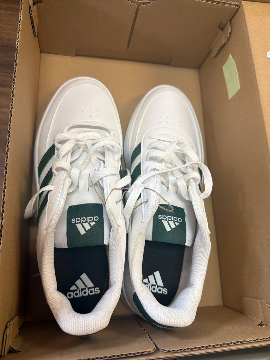 Adidas Breaknet 2.0 Shoes - White/Green - Size 10 - photo 2