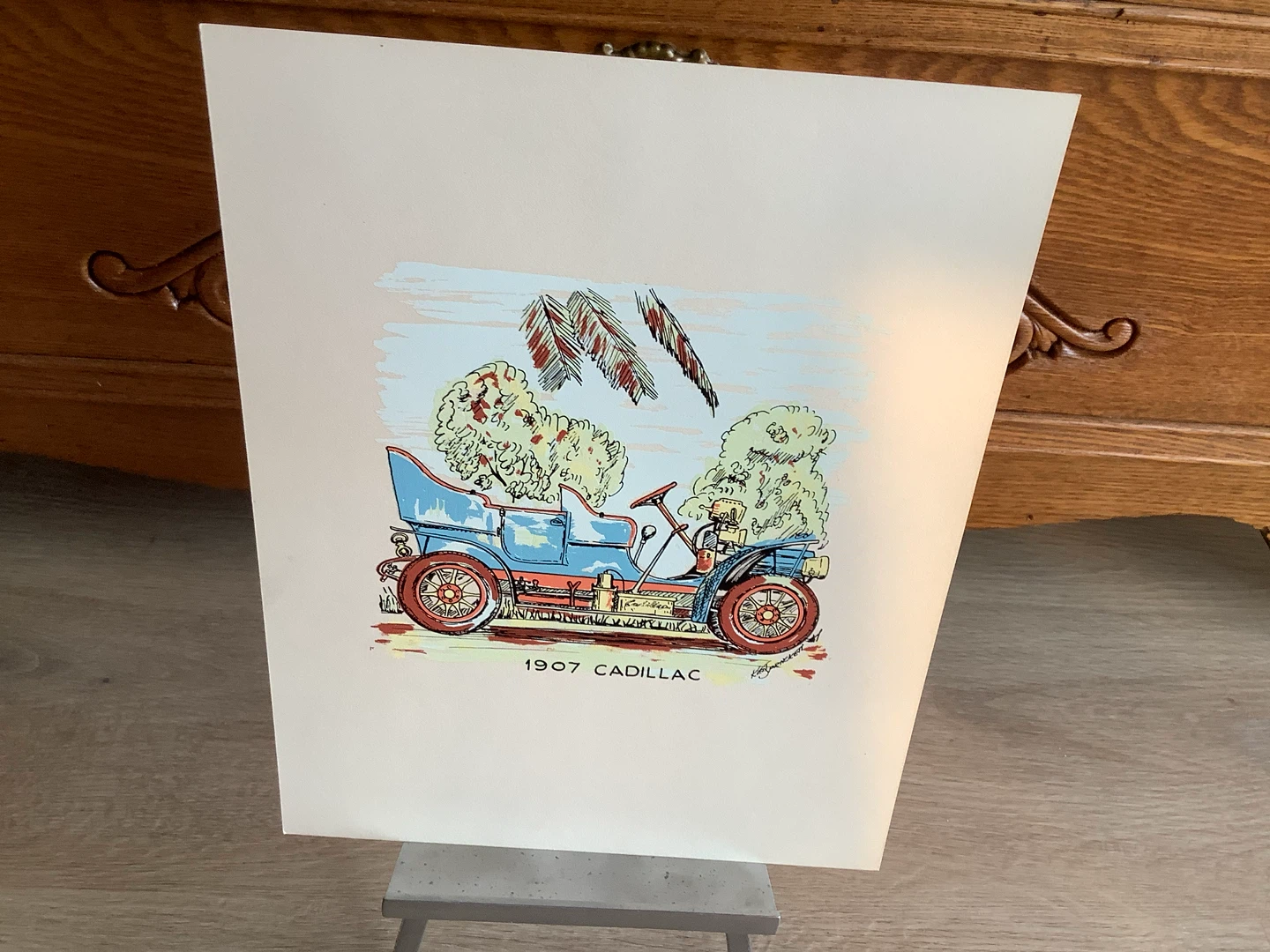 Vt Hd Coloured Textured Signed Print 1907 Cadillac 🐞 - photo 4
