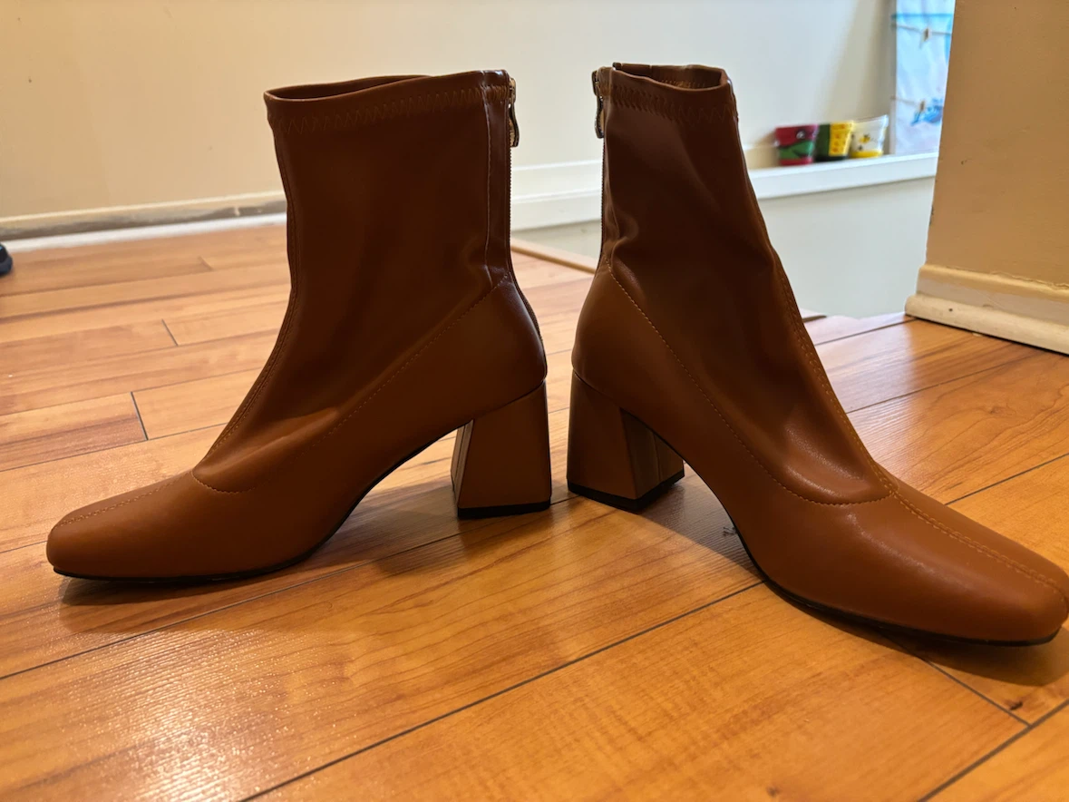 Brown Ankle Boots with Block Heels - photo 3
