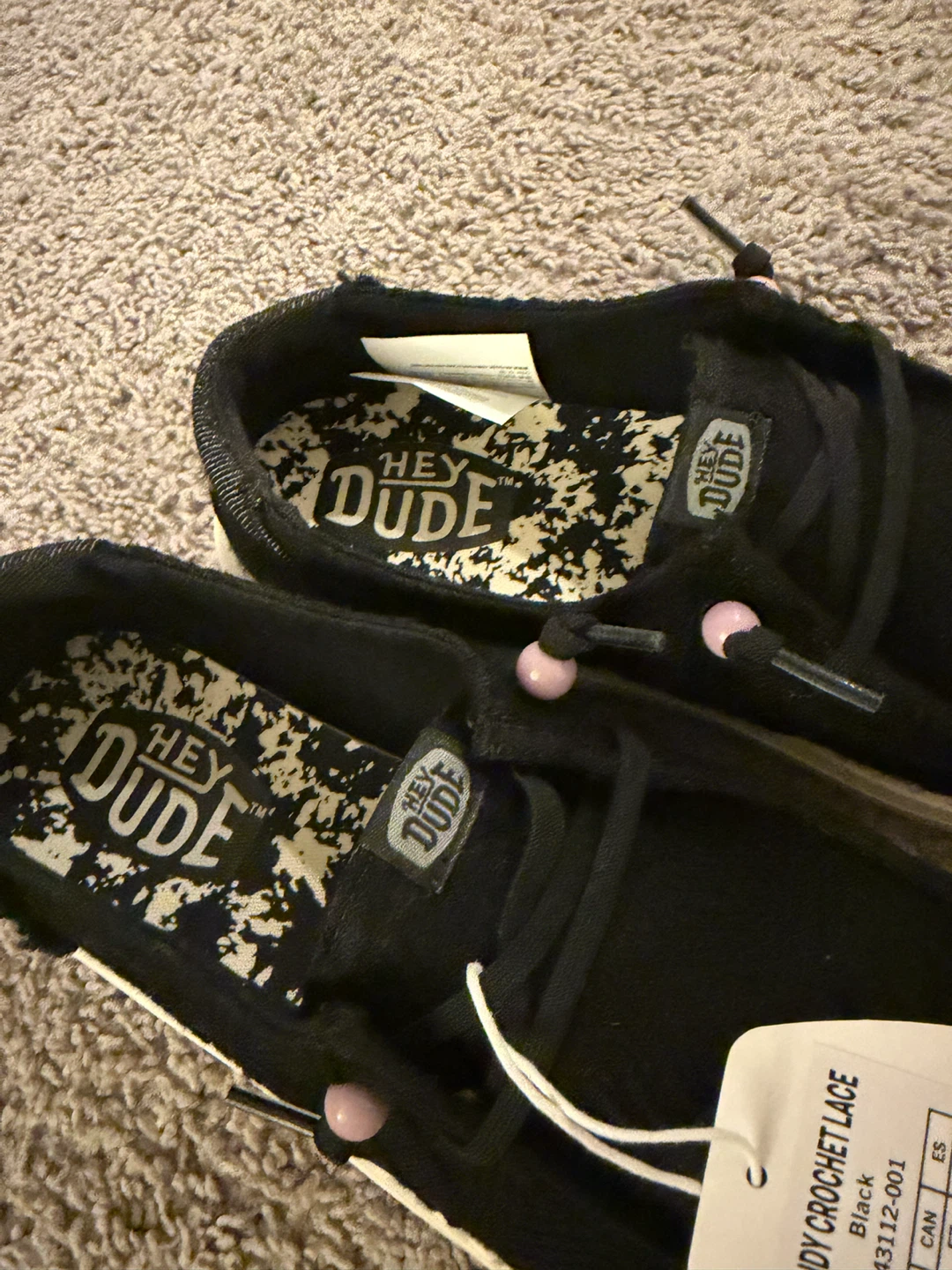 Hey Dude Wendy Crochet Lace Black Shoes - photo 2