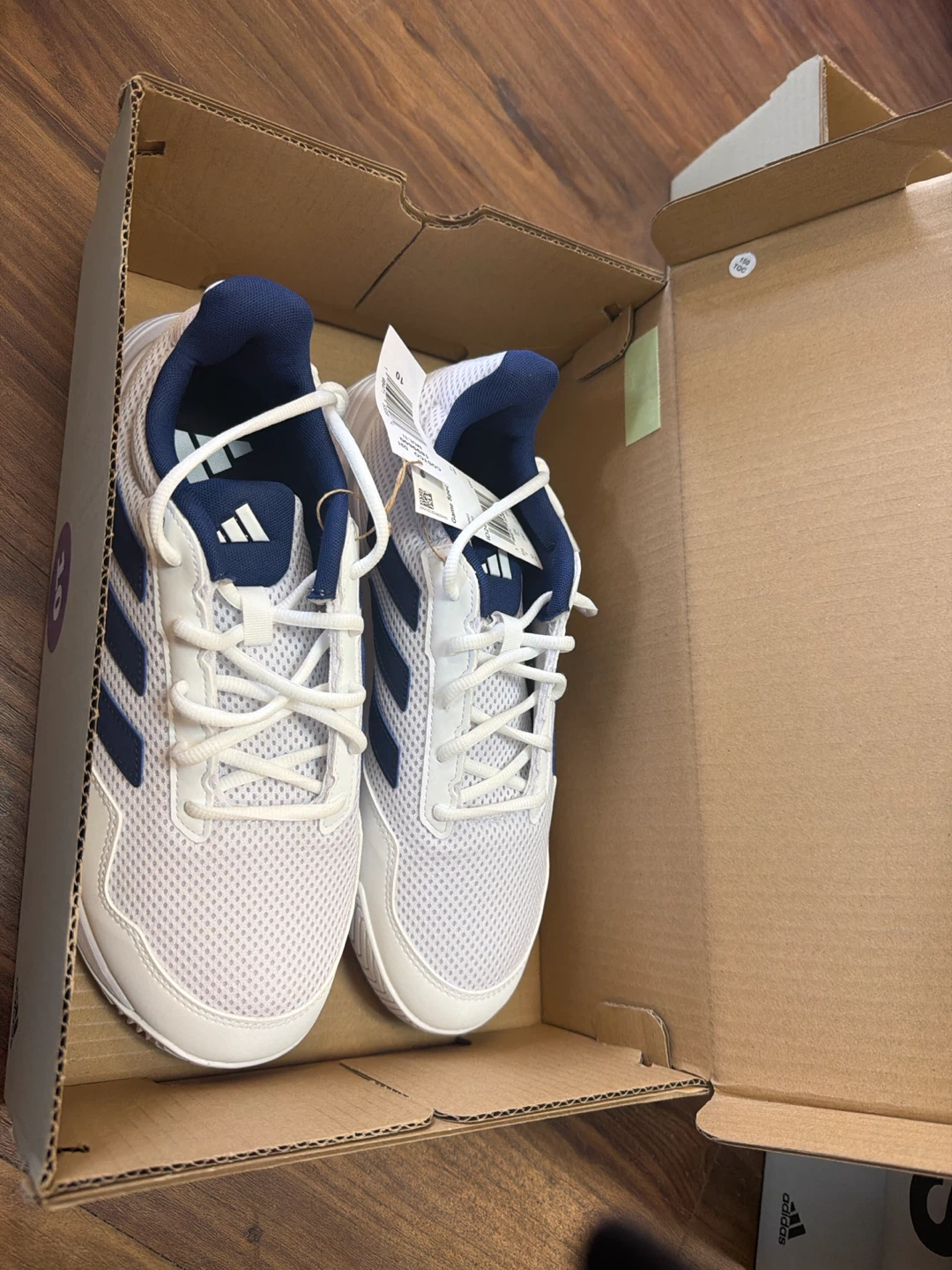 Adidas Men's Tennis Shoes Size 10 White/Navy