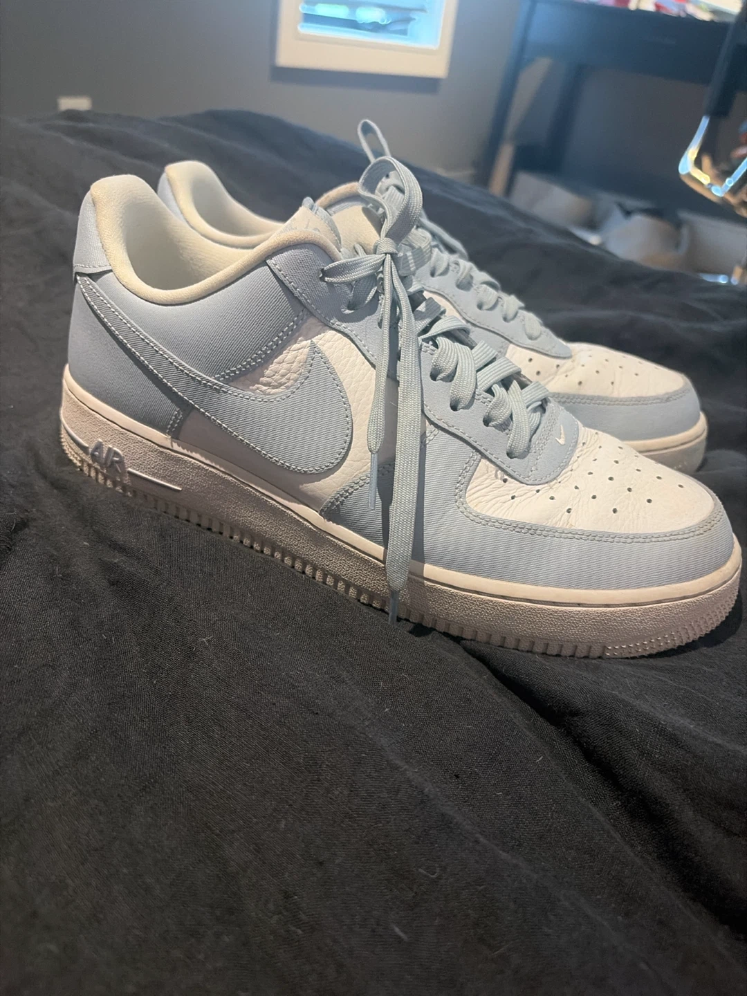 Nike Air Force 1 Light Blue & White Sneakers