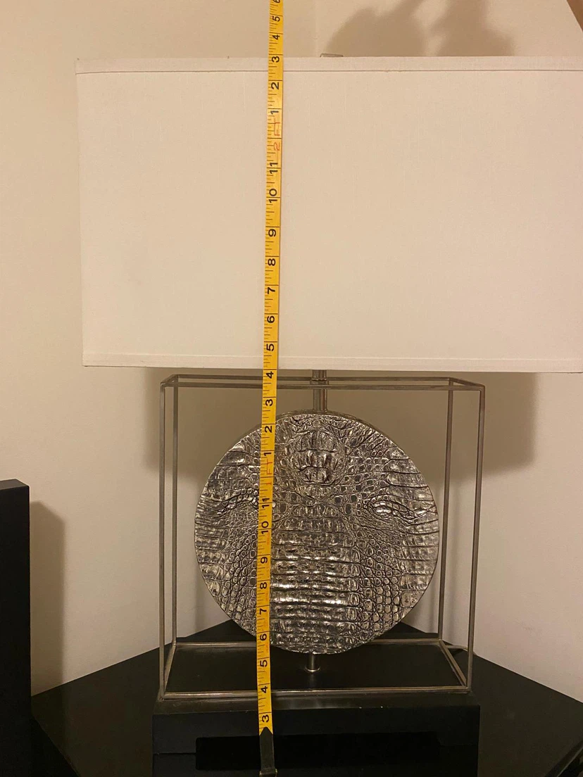 Table Lamp - Crocodile Embossed Disc - photo 5