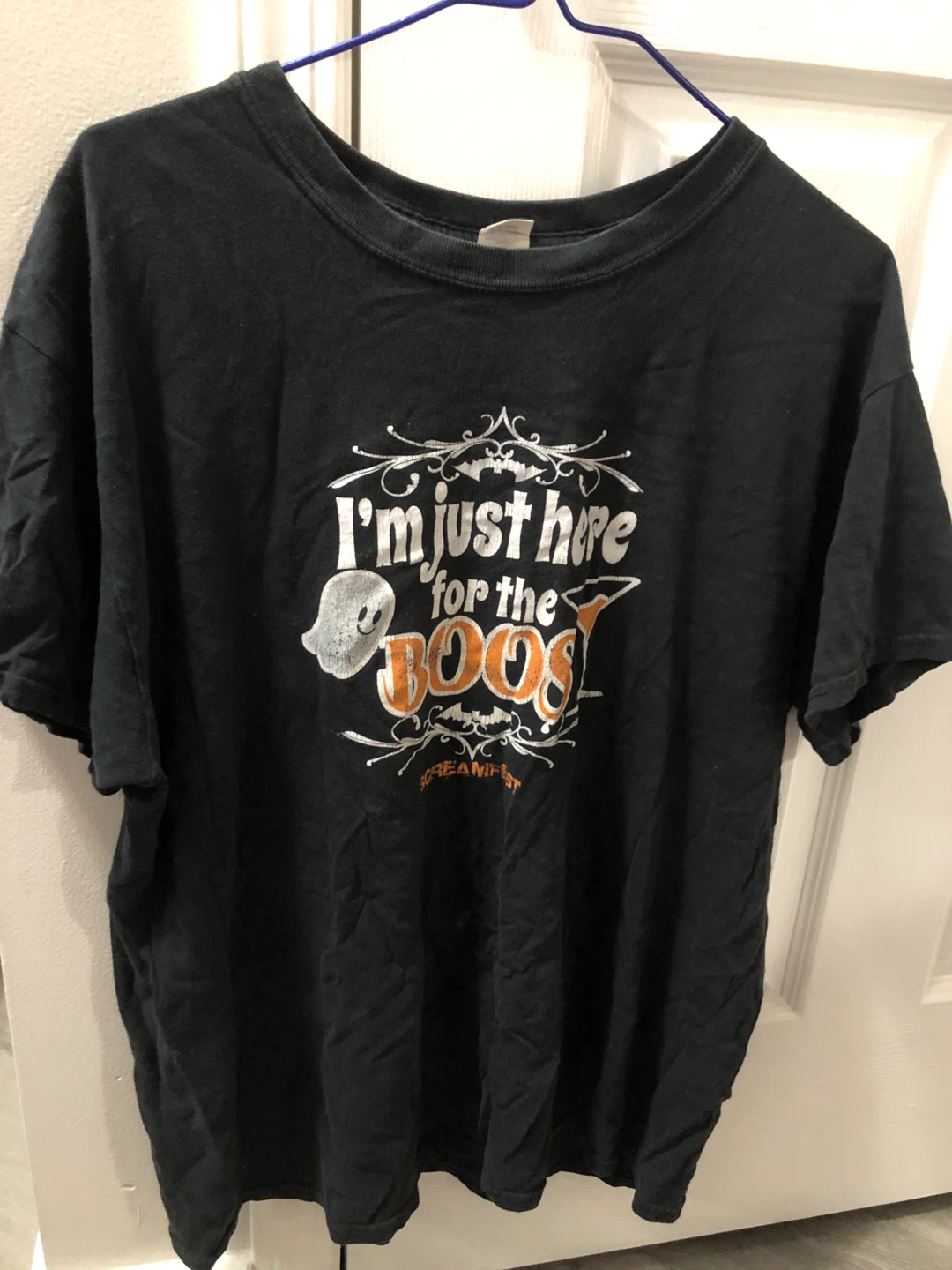Black "I'm Just Here For The Boos" T-Shirt