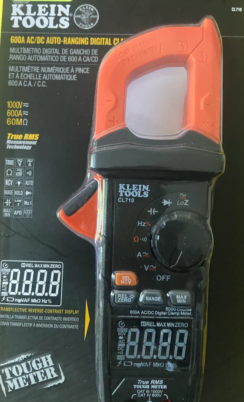 Klein Tools CL710 600A AC/DC Auto-Ranging Digital Clamp Meter