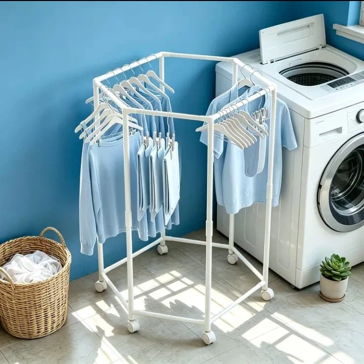 (BRAND NEW) Hexagonal Clothes Rack on Wheels - photo 4