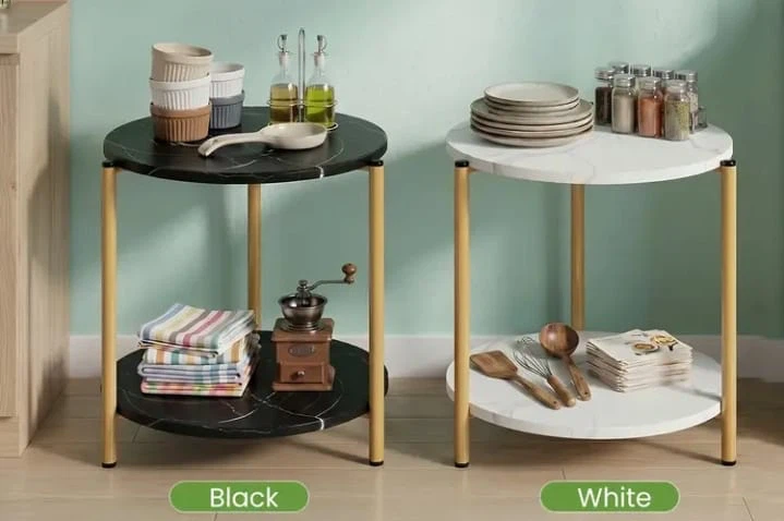 (BRAND NEW) 2-Tier Round Side Table 2 for $65 - photo 4