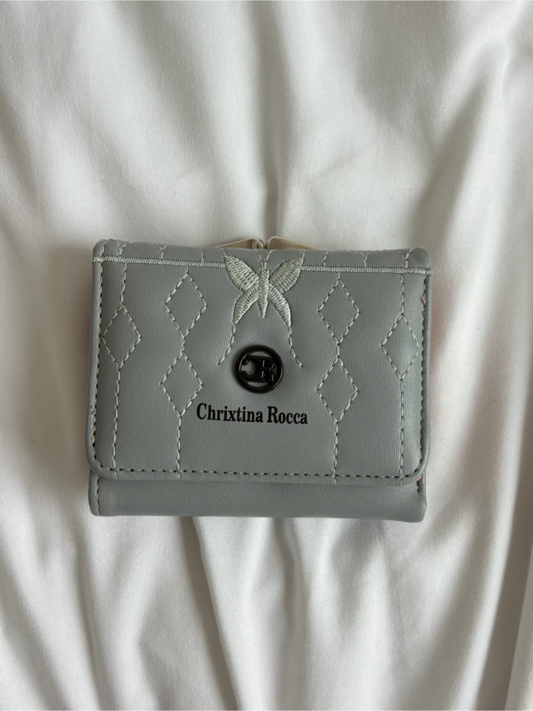 Chrixtina Rocca Grey  Tri-Fold Wallet