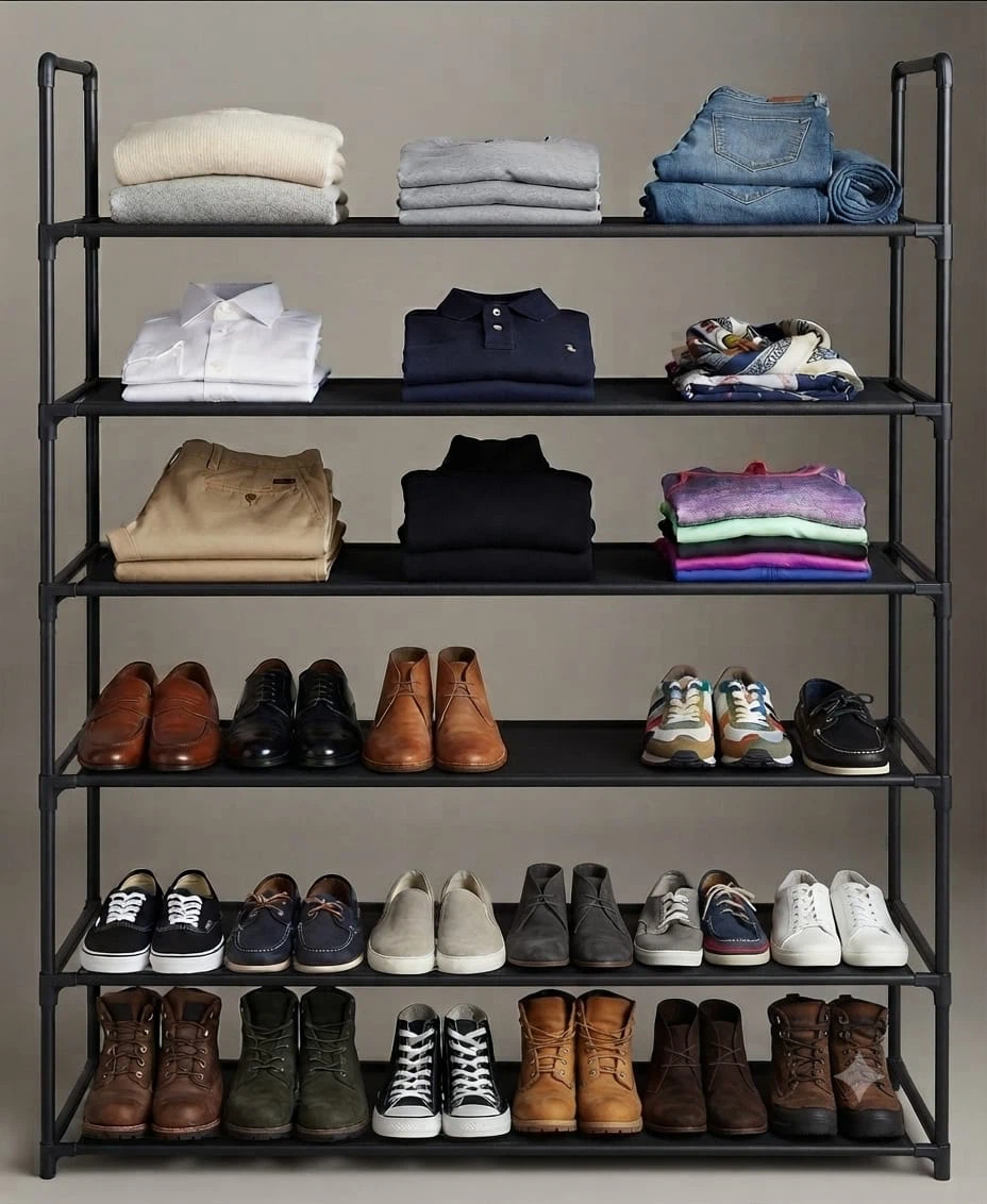(NEVER USED) 6-Tier Shoe Rack - Waterproof Non-Woven Fabric