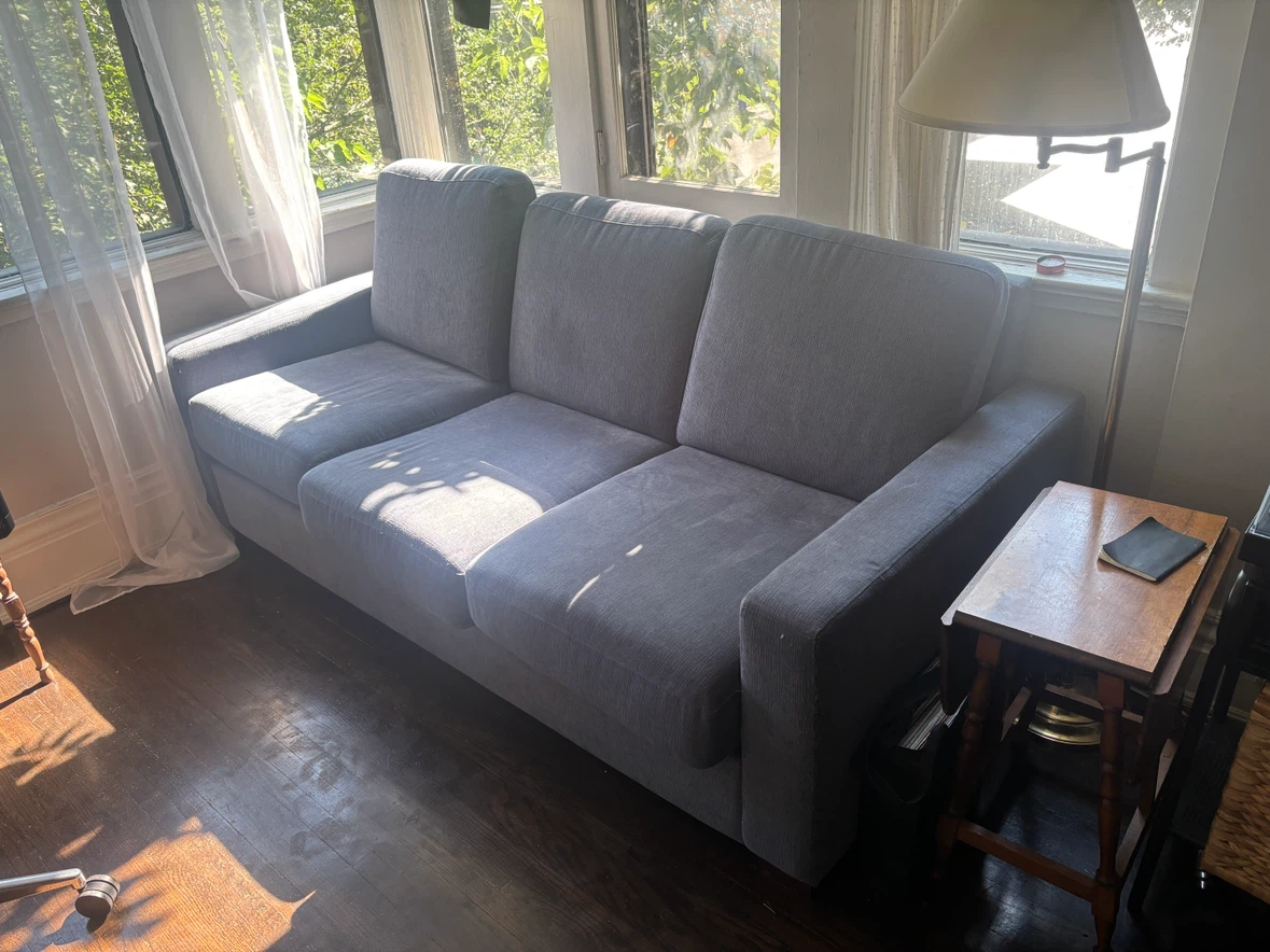 Grey Three-Seater Sofa