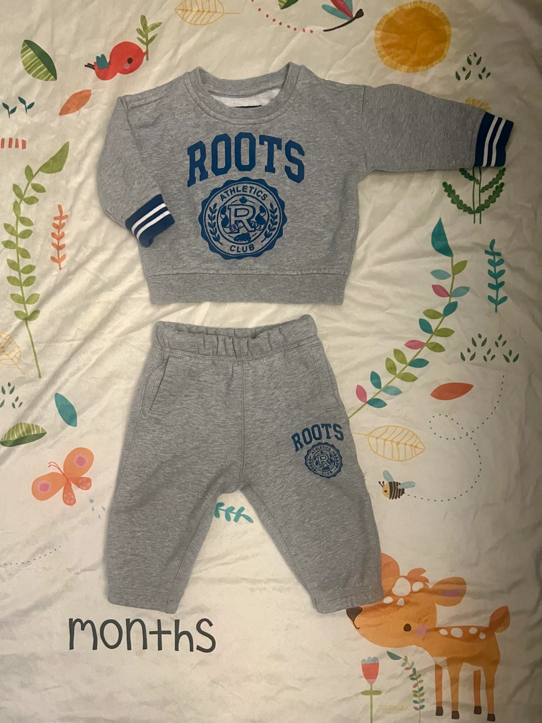 Roots Baby Sweatshirt and Pants Set 6m-12m