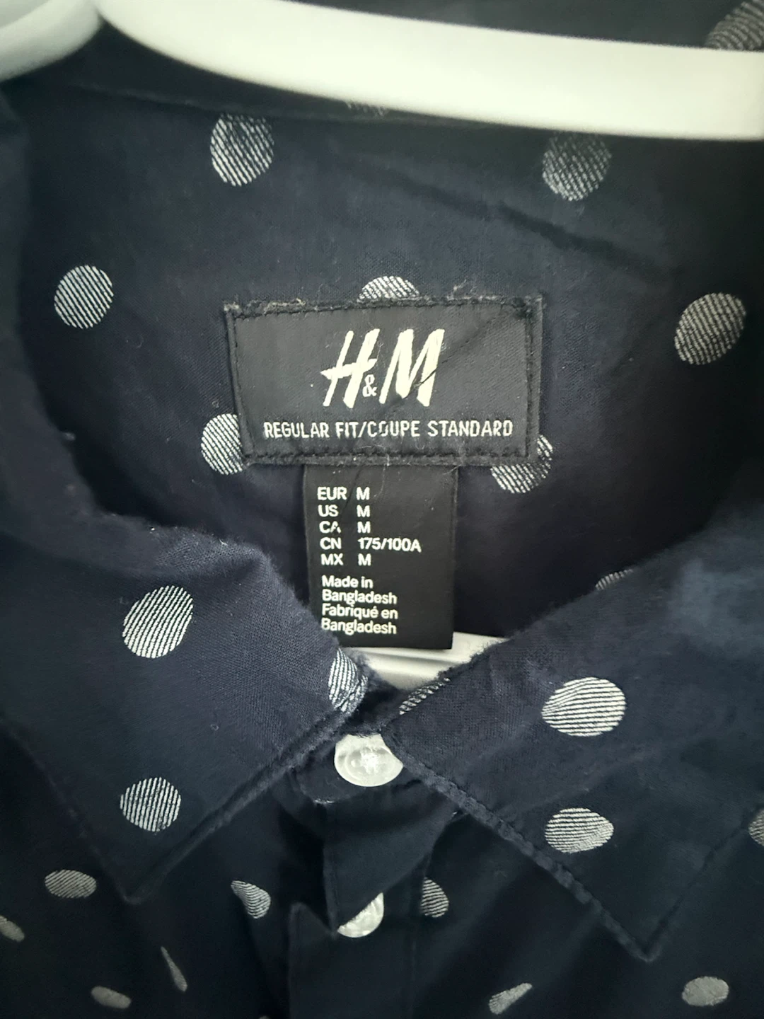 H&M Men's Polka Dot Long Sleeve Shirt - Size M - photo 2