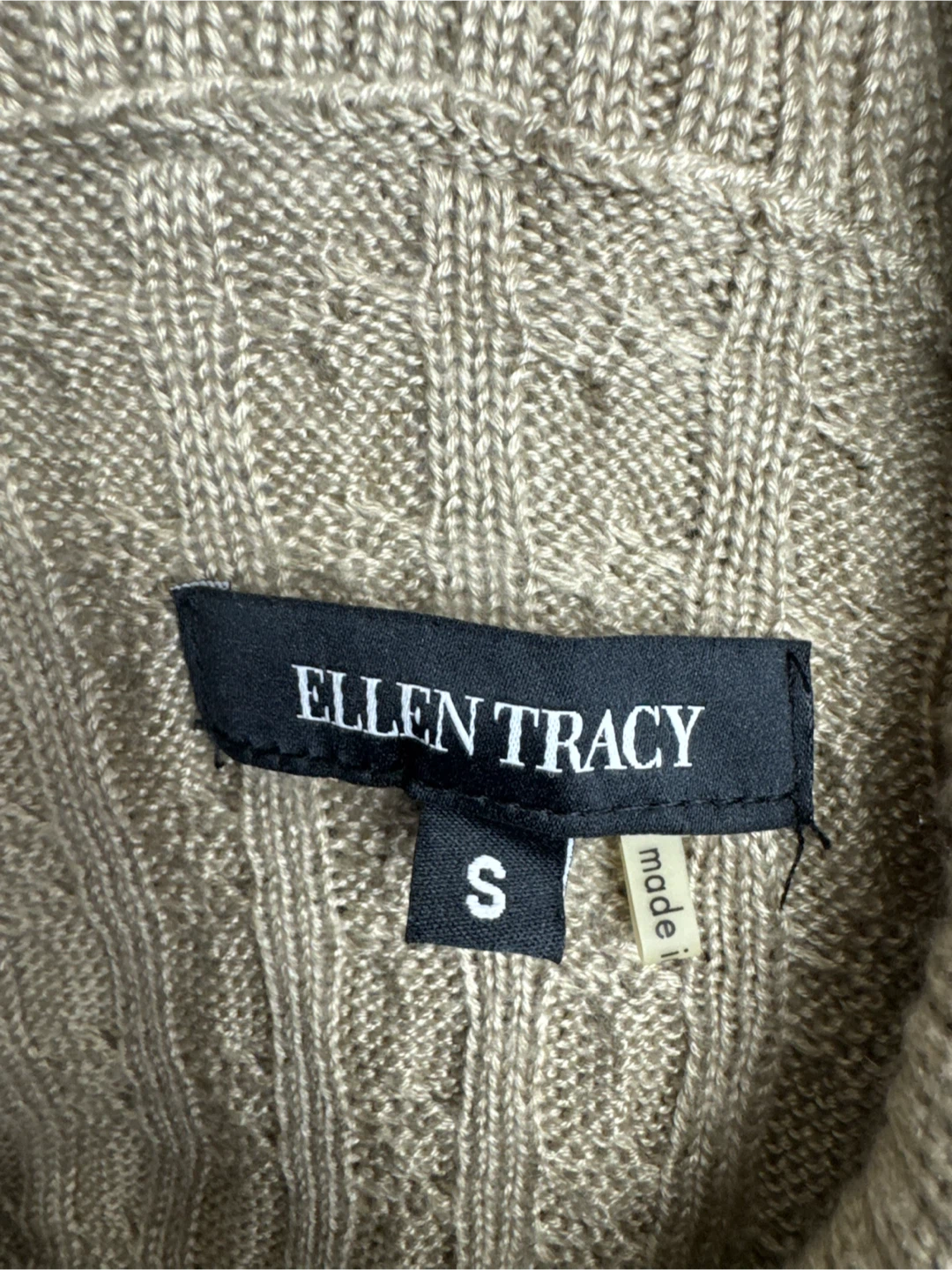 Ellen Tracy Cable Knit Sweater Dress Size S - photo 3