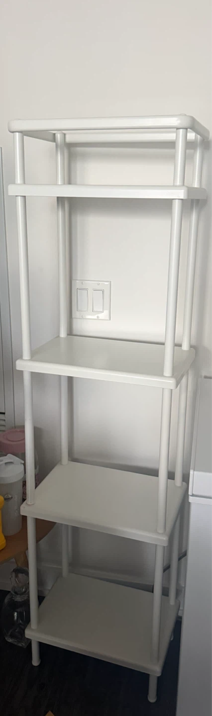 White 4-Tier Shelf Unit - photo 2