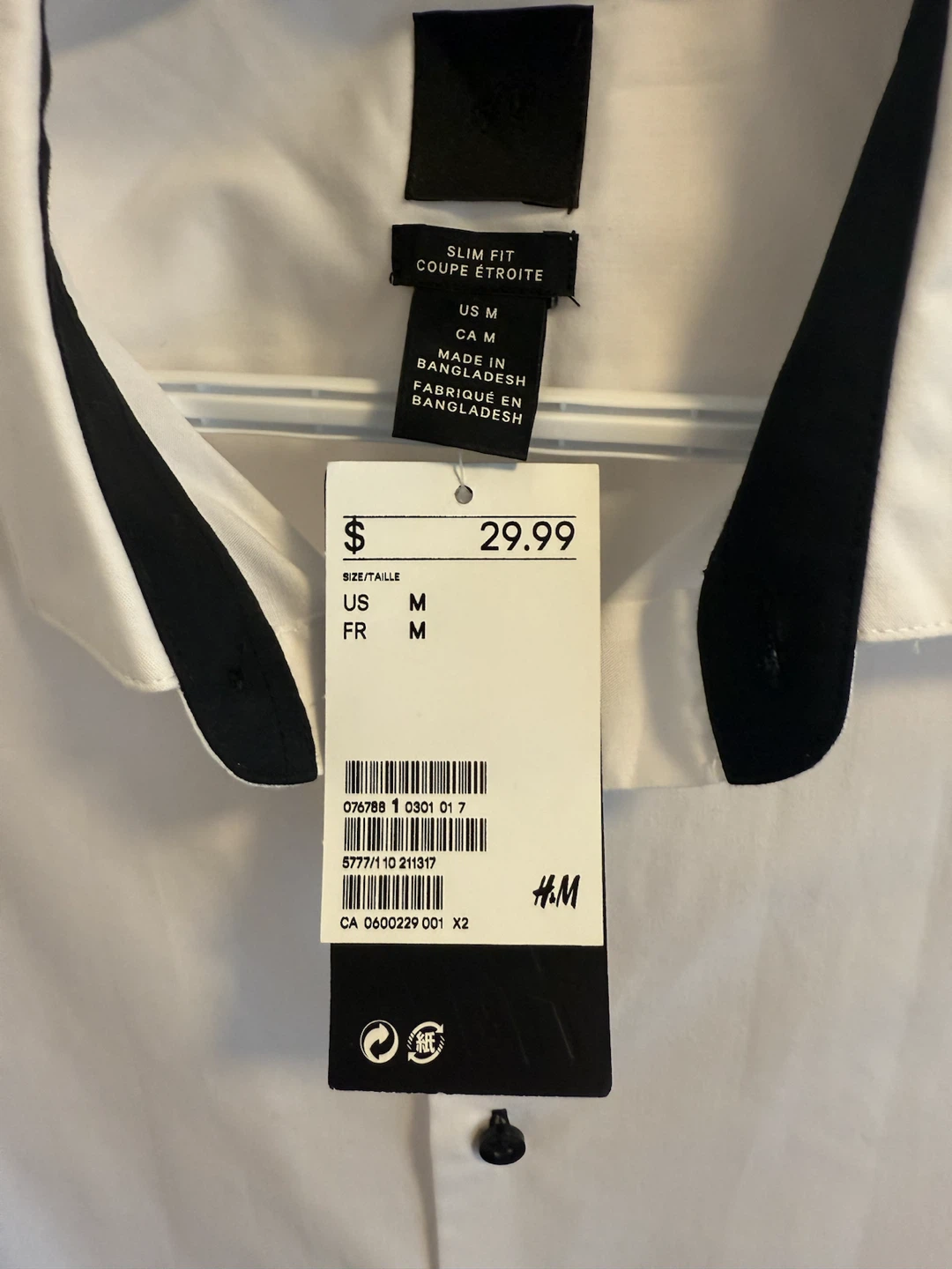 H&M Slim Fit White Dress Shirt - photo 2