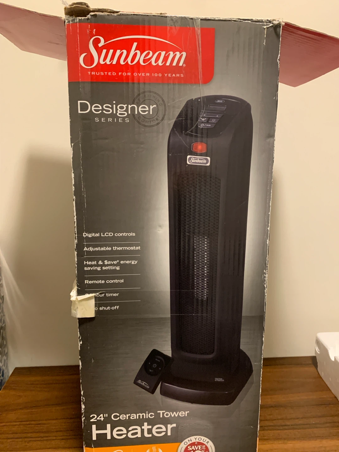 Sunbeam 24" Ceramic Tower Heater