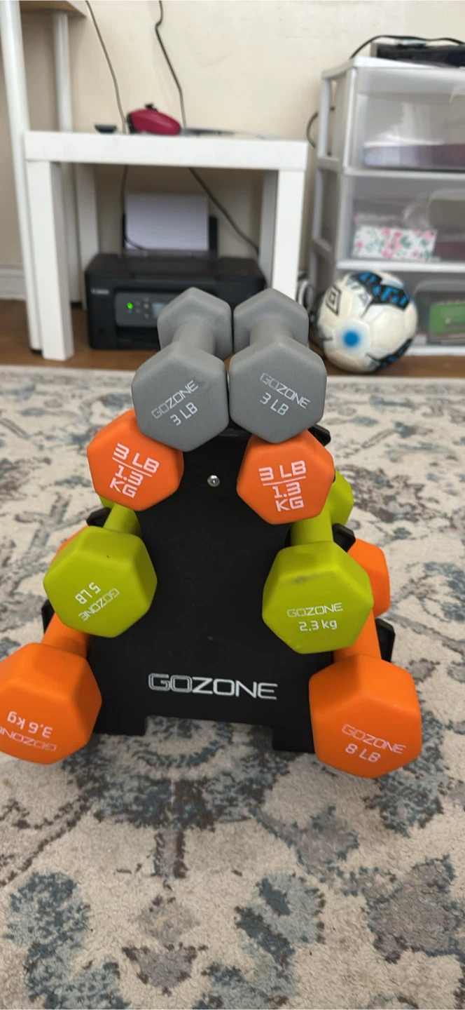 GOZONE Dumbbell Set with Rack