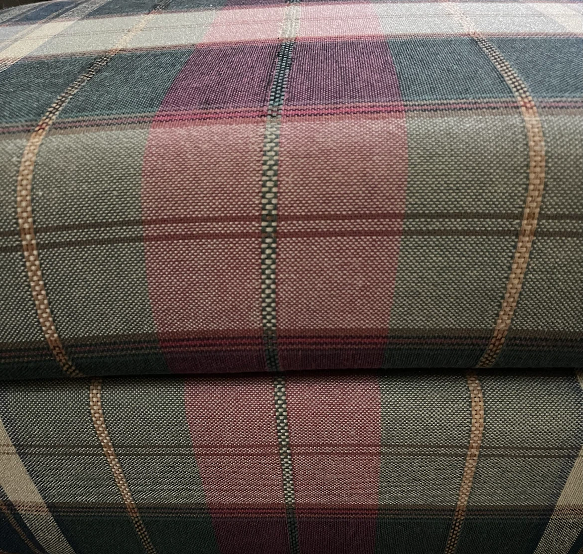Vintage Tartan Upholstered Ottoman/Footstool - photo 2