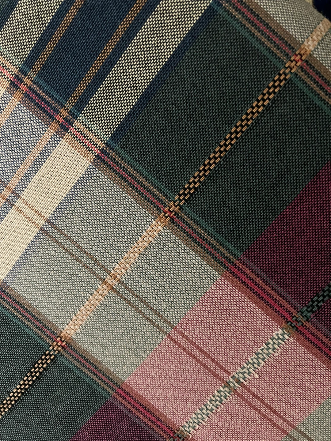 Vintage Tartan Upholstered Ottoman/Footstool - photo 3