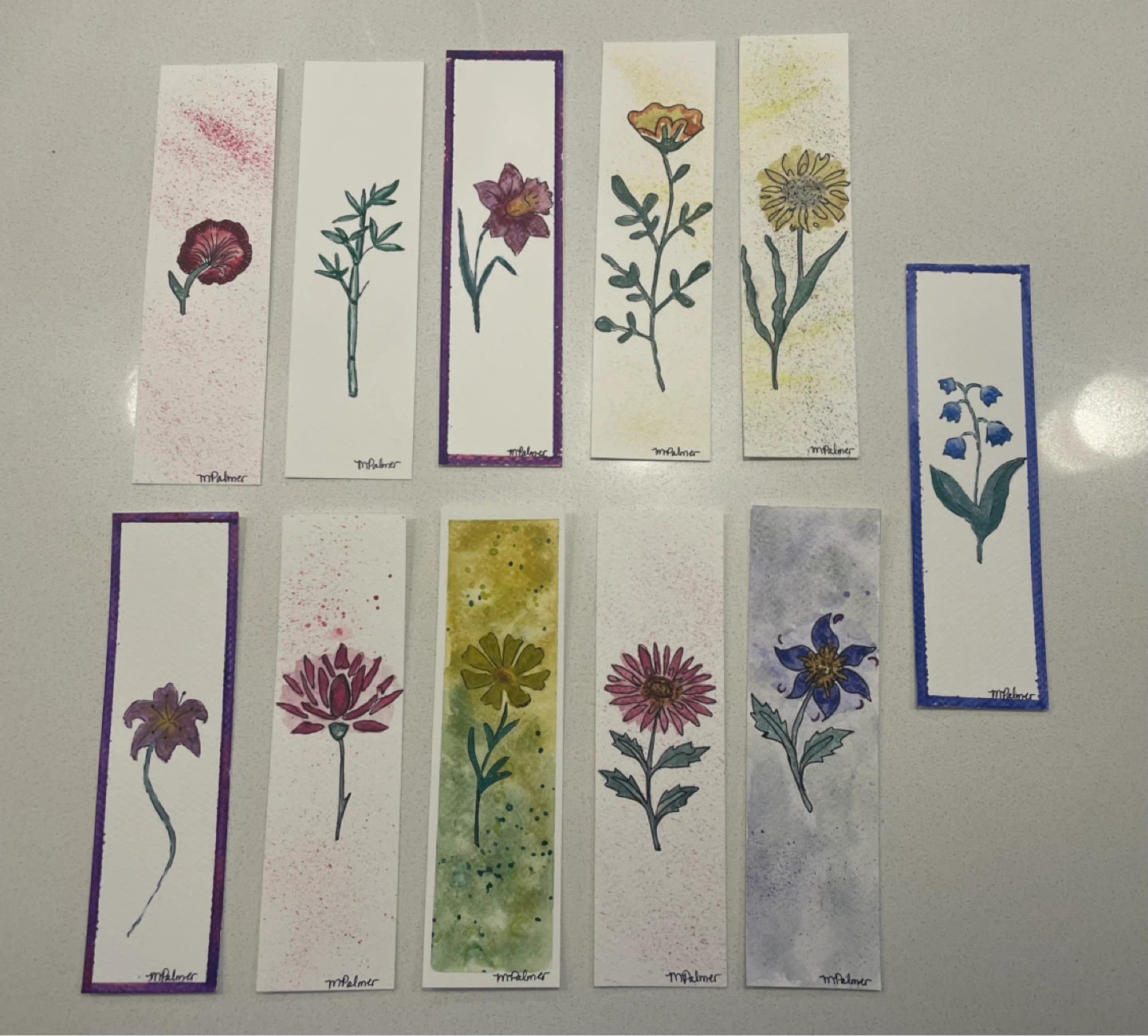 Watercolor Biokmarks - photo 3