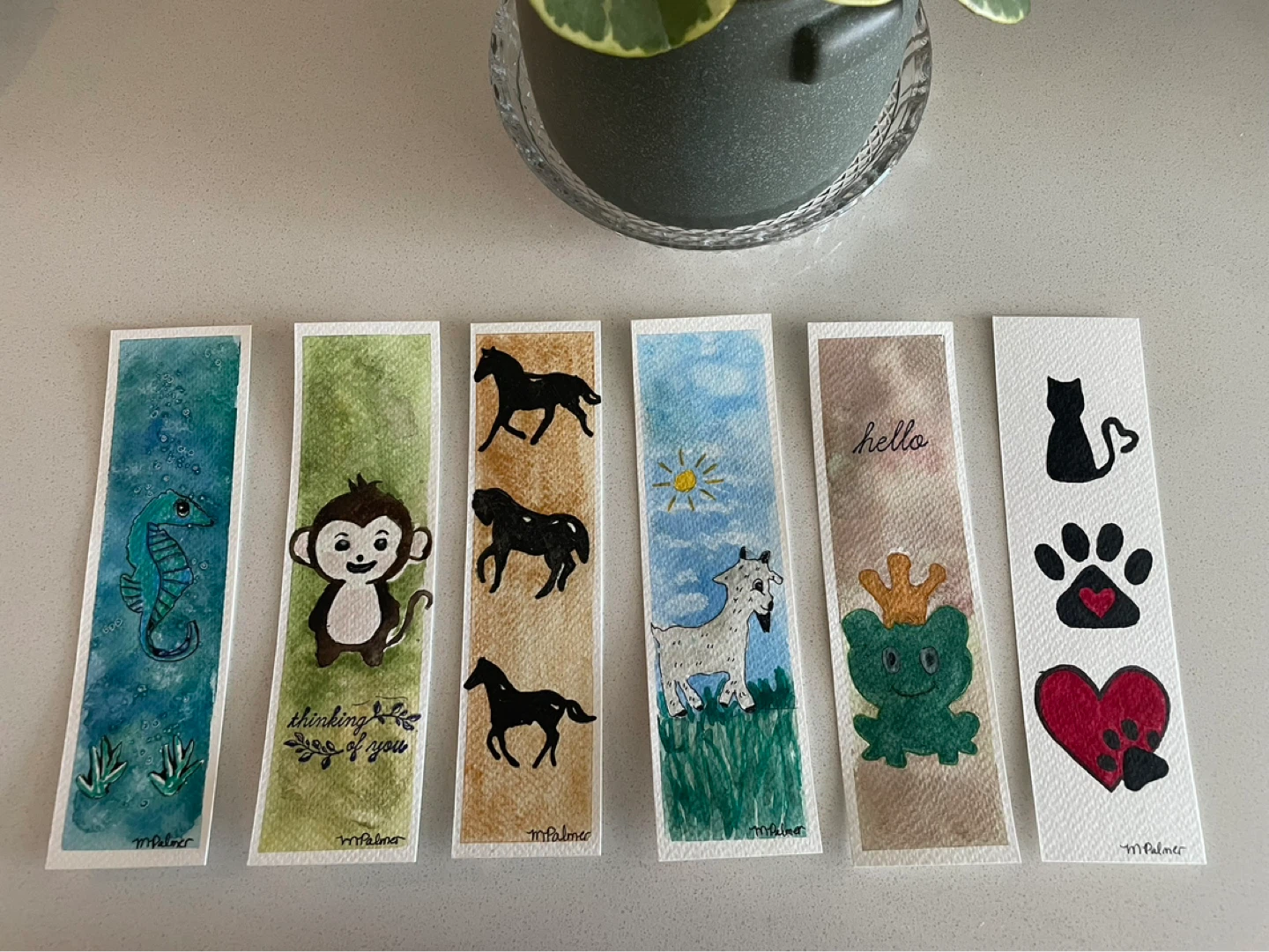 Watercolor Biokmarks - photo 5