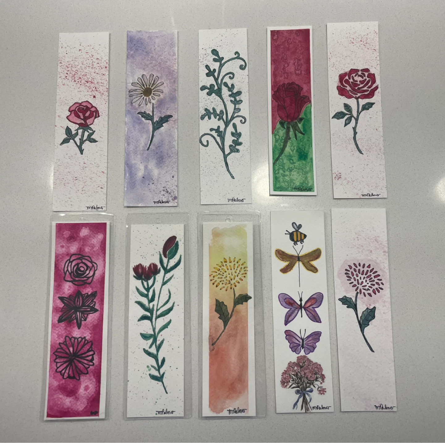 Watercolor Biokmarks - photo 4