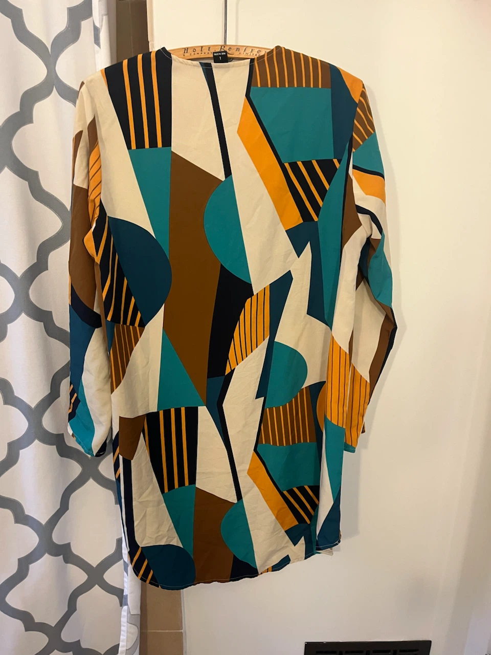Abstract Print Long Sleeve Tunic Top - photo 2