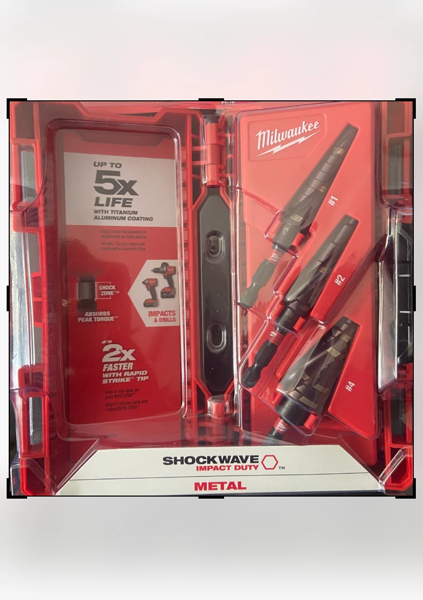Milwaukee SHOCKWAVE Impact Duty Titanium Step Bit Kit (3-Piece)