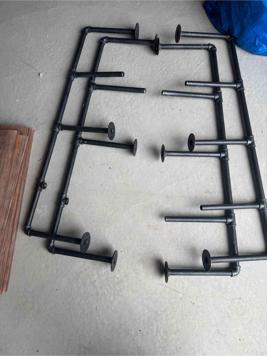 Industrial Pipe Shelf Brackets with Wood Shelves - photo 3